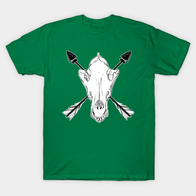 Wolf Skull 1 T-Shirt by Brightfeather